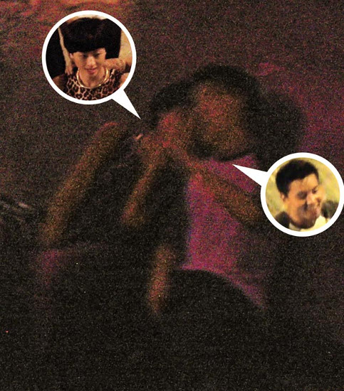 徐濠縈前晚在蘭桂坊夜店，跟猛男貼頭耳語(yǔ)