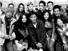 宣傳《韓城攻略》，大家都怕冷，唯她“獨(dú)領(lǐng)風(fēng)騷”。