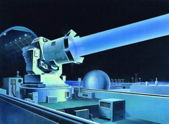 原文配圖：地基高能反衛(wèi)星武器示意圖。