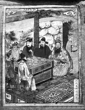 　▲古代有肥水衙門大發(fā)過年紅包，亦有官員請下屬吃一頓了事